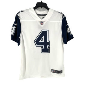 NIKE DAK PRESCOTT WHITE DALLAS COWBOYS GAME JERSEY